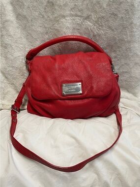 Marc Jacobs Leather Top-Handle Tote with Silver hardware